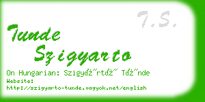 tunde szigyarto business card